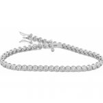 Women’s Round Tennis Bracelet 7.5 inches Sterling Silver