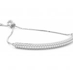 Women’s Sterling Silver Adjustable Bangle Bracelet with Gold Plating