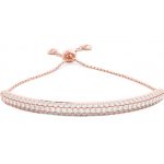 Slider Chain Bracelet Bangle Adjustable Sterling Silver ( Rose Gold Tone)
