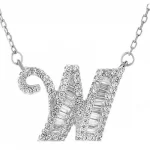 Letter W Pendant Necklace