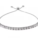 Ladies Round Cut Adjustable Bracelet