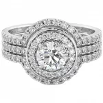 Eternally Yours 3-Piece Sterling Silver Bridal Ring Set