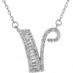 Letter V Pendant Necklace