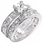 Princess Cut Cubic Zirconia Ring Set