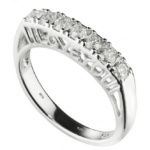 925 Sterling Silver I LOVE YOU Half Eternity Unique Ring Half Eternity Engagement Band Ring Code: 3330