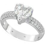 925 Sterling Silver Ladies HEART Cubic Zirconia Ring Heart Shaped Cubic Zirconia Engagement ring Code: 163
