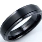 Midnight Magic Black Tungsten Carbide 7mm Wedding Ring - Unisex Code: 96