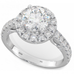 Dazzling Sterling Silver Cubic Zirconia Halo Ring Code: 158