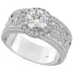 Ladies Sterling Silver Ring With Dazzling CZ Stones Absolute Brilliance Bridal Ring Code: 567