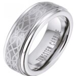 TUNGSTEN Men's Unisex 8mm Celtic Knot TUNGSTEN Band Ring Code: 739