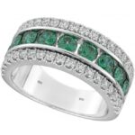 Sterling Silver Green Goddess Cubic Zirconia Half Eternity Ring Green Goddess Sterling Silver Ring with Cubic Zirconia Code: 450