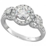 Three Stone Round Cut 925 Sterling Silver Ladies Ring Code: 330