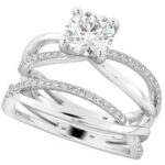 Twisted Infinity 925 sterling silver Wedding Engagement Ring Set Code: 347