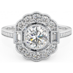 Women's 925 Sterling Silver Art-Deco Ring Glorious Engagement Ring Code: 228
