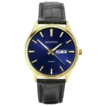 Sekonda Men's Black Leather Strap Watch