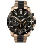 Sekonda Men's Chronograph Black and Rose Gold Plated Watch